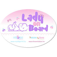 MybbPrint MybbPrint - Bébi biztonsági autó matrica - Lady on board - kislányos