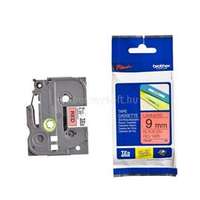 BROTHER Festékszalag TZe-421, Piros alapon Fekete, Laminált, 9mm 0.35", 8 méter (TZE421)