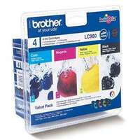 BROTHER Patron LC980VALBP Fekete/Kék/Magenta/Sárga multipakk (1x300oldal/ 3x260 oldal) (LC980VALBP)