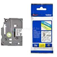 BROTHER Festékszalag TZe-121, Átlátszó alapon Fekete, Laminált, 9mm 0.35", 8 méter (TZE121)