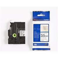 BROTHER Festékszalag TZEN201, Fehér alapon Fekete, Nem laminált, 3.5mm 0.13", 8 méter (TZEN201)