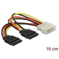 DELOCK 2 db SATA HDD - 4 tűs apa (Molex) hálózati kábel (60102)