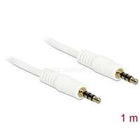 DELOCK 3.5mm 4.pol. jack dugó - 3.5mm 4.pol. jack dugó 1m fehér kábel (DL83440)