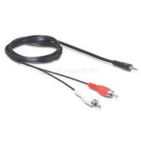 DELOCK 84212 DC jack 3.5 mm apa > 2 x RCA apa 5 m audio kábel (DL84212)