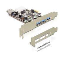 DELOCK PCI-e Bővítőkártya 3x külső + 1x belső USB 3.0 port + Low Profile (DL89281)