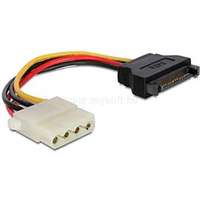 DELOCK TÁPKÁBEL SATA 15 PIN TO MOLEX 4 PIN FEMALE, 12CM (DL60115)