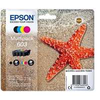 EPSON 603 Eredeti fekete/cián/bíbor/sárga Tengeri csillag multipakk tintapatronok (1x150 oldal/ 3x130 oldal) (C13T03U64010)