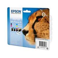 EPSON T0715 Eredeti fekete/cián/bíbor/sárga Gepárd DURABrite Ultra multipakk tintapatronok (1x7,4 ml/3x5,5 ml) (C13T07154012)