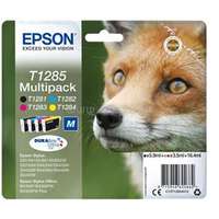 EPSON T1285 M Eredeti fekete/cián/bíbor/sárga Róka DURABrite Ultra multipakk tintapatronok (1x5,9 ml/3x3,5 ml) (C13T12854012)