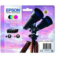 EPSON 502 Eredeti fekete/cián/bíbor/sárga Távcső multipakk tintapatronok (1x210 oldal/3x165 oldal) (C13T02V64010)