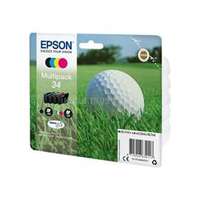 EPSON 34 Eredeti fekete/cián/bíbor/sárga Golflabda DURABrite Ultra multipakk tintapatronok (1x350 oldal/3x300 oldal) (C13T34664010)