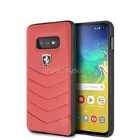 FERRARI Heritage Samsung S10 Lite tűzdelt bőr kemény piros tok (FEHQUHCS10LRE)