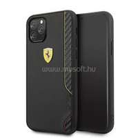 FERRARI On Track iPhone 11 Pro Max fekete puha PU gumitok (FESITHCN65BK)