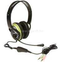 GENIUS HS-400A headset - Fekete / Zöld (HS-400A)