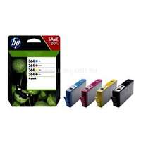 HP 364 Eredeti fekete/cián/bíbor/sárga multipakk tintapatronok (1x250 oldal/3x300 oldal) (N9J73AE)