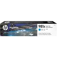 HP 981X Eredeti cián nagy kapacitású PageWide tintapatron (10 000 oldal) (L0R09A)