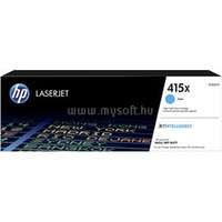 HP 415X Eredeti cián LaserJet tonerkazetta (6000 oldal) (W2031X)