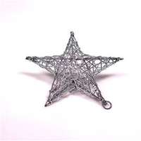 IRIS Csillag alakú 15cm/ezüst színű festett fém dekoráció (IRIS_190-02)