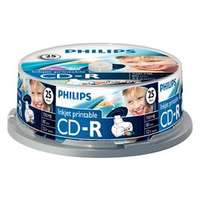 PHILIPS CD-R80IW 52x nyomtatható cake box lemez 25db/csomag (PH892377)