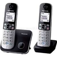 PANASONIC KX-TG6812PDB DUO fehér háttérvil. kihangosítható hívóazonosítós fekete dect telefon (KX-TG6812PDB)