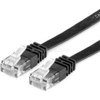 ROLINE Patch kábel VALUE UTP CAT6 lapos kivitel, 0,5m (fekete) (21.99.0960)