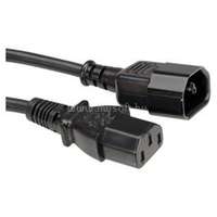 ROLINE kábel, C13 - C14, PC / Monitor, Tápkábel hosszabító 1,8m (19.08.1515)