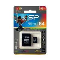 SILICON POWER Elite MicroSDXC memóriakártya 64GB, UHS-1 + adapter (SP064GBSTXBU1V10SP)