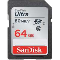 SANDISK Ultra SDXC 64GB CL10 UHS-I U1 (80MB/s) memóriakártya (139768)
