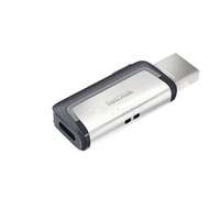 SANDISK Cruzer Ultra Dual Pendrive 128GB USB3.0+Type-C (fekete-ezüst) (173339)