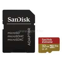 SANDISK Extreme MicroSDHC memóriakártya 32GB, Class10, UHS-I U3 (173420)