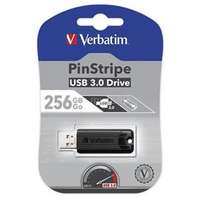 VERBATIM Pen Drive 256GB PinStripe USB 3.0 fekete (49320) (VERBATIM_49320)