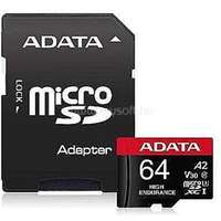 A-DATA MICROSDXC 64GB UHS-I U3 V30S R100MB/s HIGH ADAPTER (AUSDX64GUI3V30SHA2-RA1)