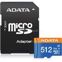 A-DATA MICROSDXC Card 512GB UHS-I CLASS10 + Adapter (AUSDX512GUICL10A1-RA1)