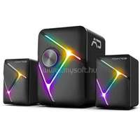ADVANCE SOUNDPHONIC RGB 11W RMS BLUETOOTH hangszóró (2.1, Bluetooth/3,5mm Jack, RGB, fekete) (SP-5200)