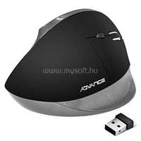 ADVANCE VERTICAL PLUS MOUSE vezeték nélküli egér (2400 DPI, 6 gomb, ergonomikus, fekete) (S-V185RF)