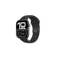 APPLE Watch Series 10 GPS + Cellular (46mm) kozmoszfekete alumíniumtok, fekete sportszíj (S/M) (MWY33QF/A)