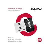 APPROX Hálózati Adapter - USB, nano, Dual-Band, 600 Mbps Wireless N (802.11b/g/n/ac) (APPUSB600NAV2)