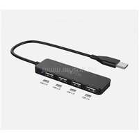 APPROX USB HUB - USB2.0 4in1 HUB (4db USB2.0) Fekete (APPC46)