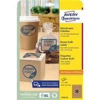 AVERY 7103-25 63,5x42,3mm ovális újrahasznosított barna kraft etikett (AVERY_L7103-25)