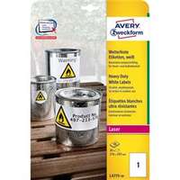 AVERY L4775-20 210×297mm vízálló 20db-os fehér etikett (AVERY_L4775-20)