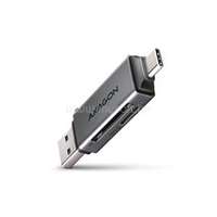 AXAGON CRE-DAC Mobil USB 3.2 Gen 1 USB-C + USB-A SD/microSD mini kártyaolvasó (CRE-DAC)