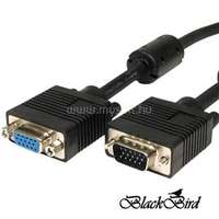 BLACKBIRD Kábel VGA monitor Hosszabító 1.8m, Male/Female, Árnyékolt (BH1276)