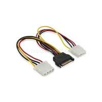 BLACKBIRD Tápkábel Molex 4 pin male to SATA 15 pin female + 4 pin female (BH1503)