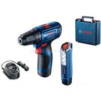 BOSCH 06019G8004 GSR 120-Li 12V 2x2,0Ah kofferben akkus fúró-csavarozó + GLI 12V-300 lámpa (BOSCH_06019G8004)