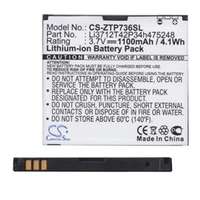 CAMERON SINO Li-Ion akku (3.7V/1100mAh, Orange Li3712T42P3h475248 kompatibilis) FEKETE (CS-ZTP736SL)