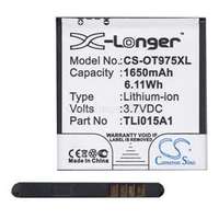 CAMERON SINO Li-Ion akku (3.7V/1650mAh, Alcatel TLi015A1 kompatibilis) FEKETE (CS-OT975XL)