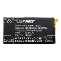 CAMERON SINO Li-Polymer akku (3.8V/3300mAh, Motorola GL40 kompatibilis) FEKETE (CS-MXT163SL)