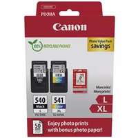 CANON Patron PG-540L Black / CL-541XL Color Fekete/Színes multipakk (1x11ml/1x15ml) + Fotópapír (5224B012)