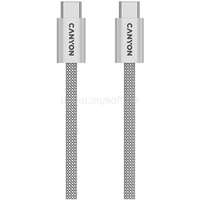 CANYON cable OnWire 60MG C-C 60W Magnet Braided 1m Light Grey (CND-CCMG60AB15LG)