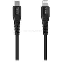 CANYON MFI-4 Type C Cable To MFI Lightning for Apple, PVC Mouling,Function:with full feature( data transmission and PD charging) Output:5V/2.4A , OD:3.5mm, cable length 1.2m, 0.026kg,Color:Black (CNS-MFIC4B)
